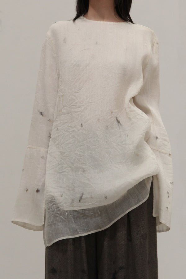 Mutedance Double Silk Shirt MD-MD24SS162-LUO Nude PM160